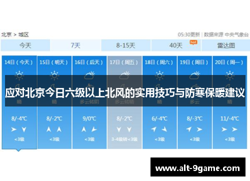 应对北京今日六级以上北风的实用技巧与防寒保暖建议