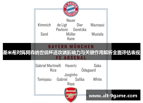 基米希对阵阿森纳世俱杯进攻端影响力与关键作用解析全面评估表现 基米希对阵阿森纳世俱杯进攻端影响力与关键作用解析全面评估表现