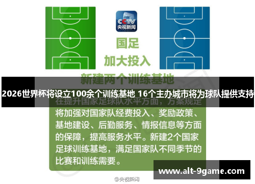 2026世界杯将设立100余个训练基地 16个主办城市将为球队提供支持 2026世界杯将设立100余个训练基地 16个主办城市将为球队提供支持